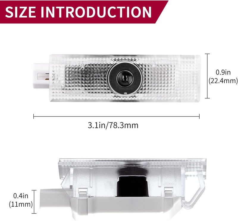 TFSOTLY Never Fade Alfa Romeo Door Light Logo, Projection Ghost Shadow Welcome Puddle Light Compatible with Stelvio Mito Giulietta Giulia 147 159 Accessories (White) - Image 4
